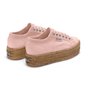 Pink Peach - Back - Superga Womens-Ladies 2790 Rope Trainers