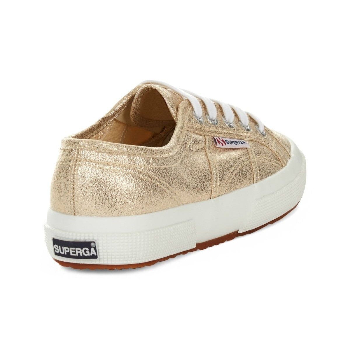 Yellow Gold - Back - Superga Unisex Adult 2750 Lamew Metallic Trainers
