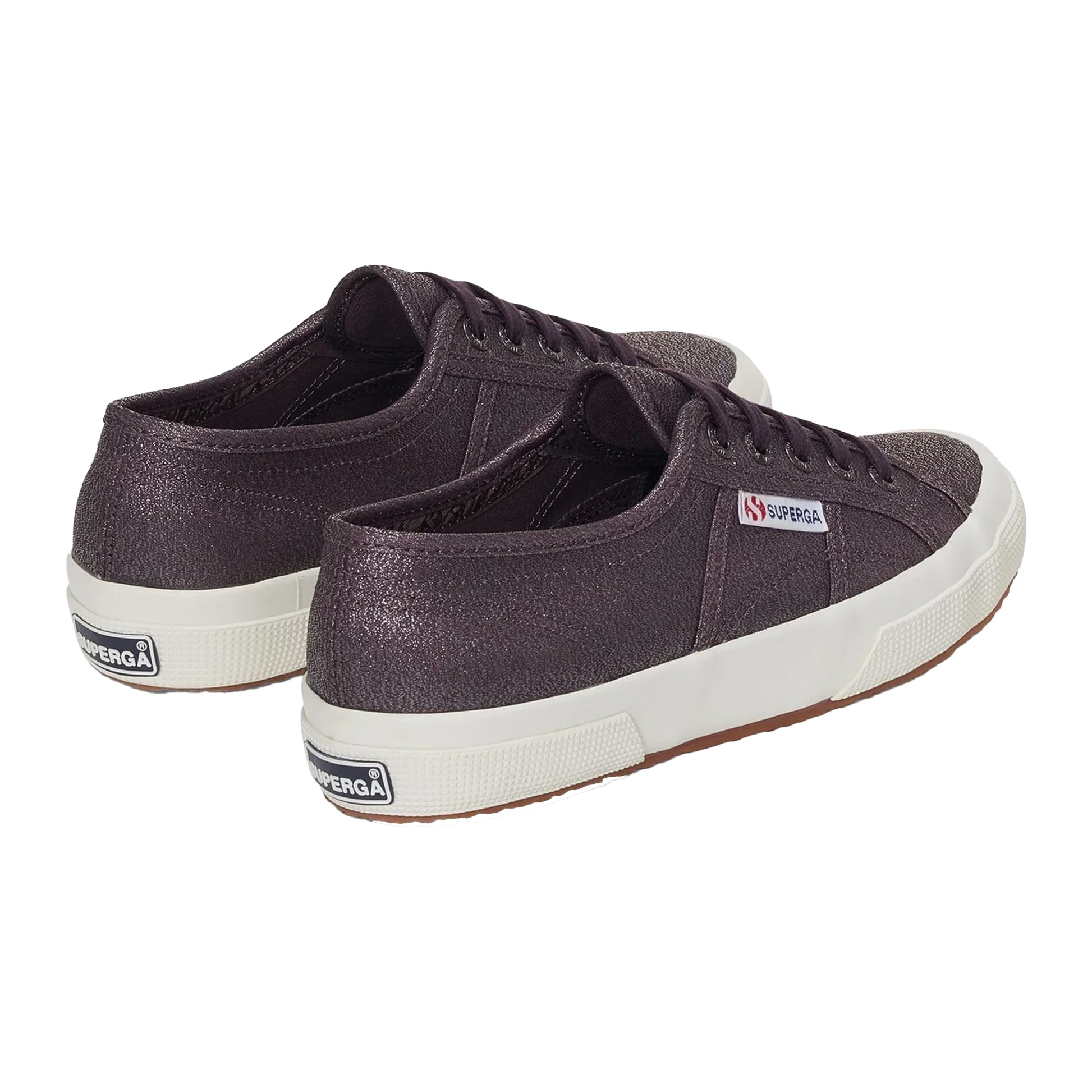 Violet-Avorio - Side - Superga Unisex Adult 2750 Lamew Metallic Trainers