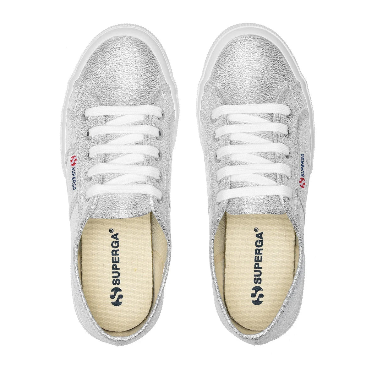 Grey Silver - Side - Superga Unisex Adult 2750 Lamew Metallic Trainers