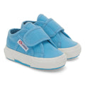 Light Dusty Blue-Avorio - Front - Superga Baby 2750 Bstrap Trainers