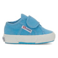 Light Dusty Blue-Avorio - Side - Superga Baby 2750 Bstrap Trainers