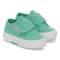 Green Water-Avorio - Front - Superga Baby 2750 Bstrap Trainers
