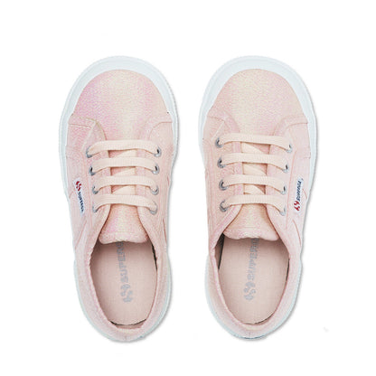 Pink Ish Iridescent - Lifestyle - Superga Childrens-Kids 2750 Lamew Lace Up Trainers