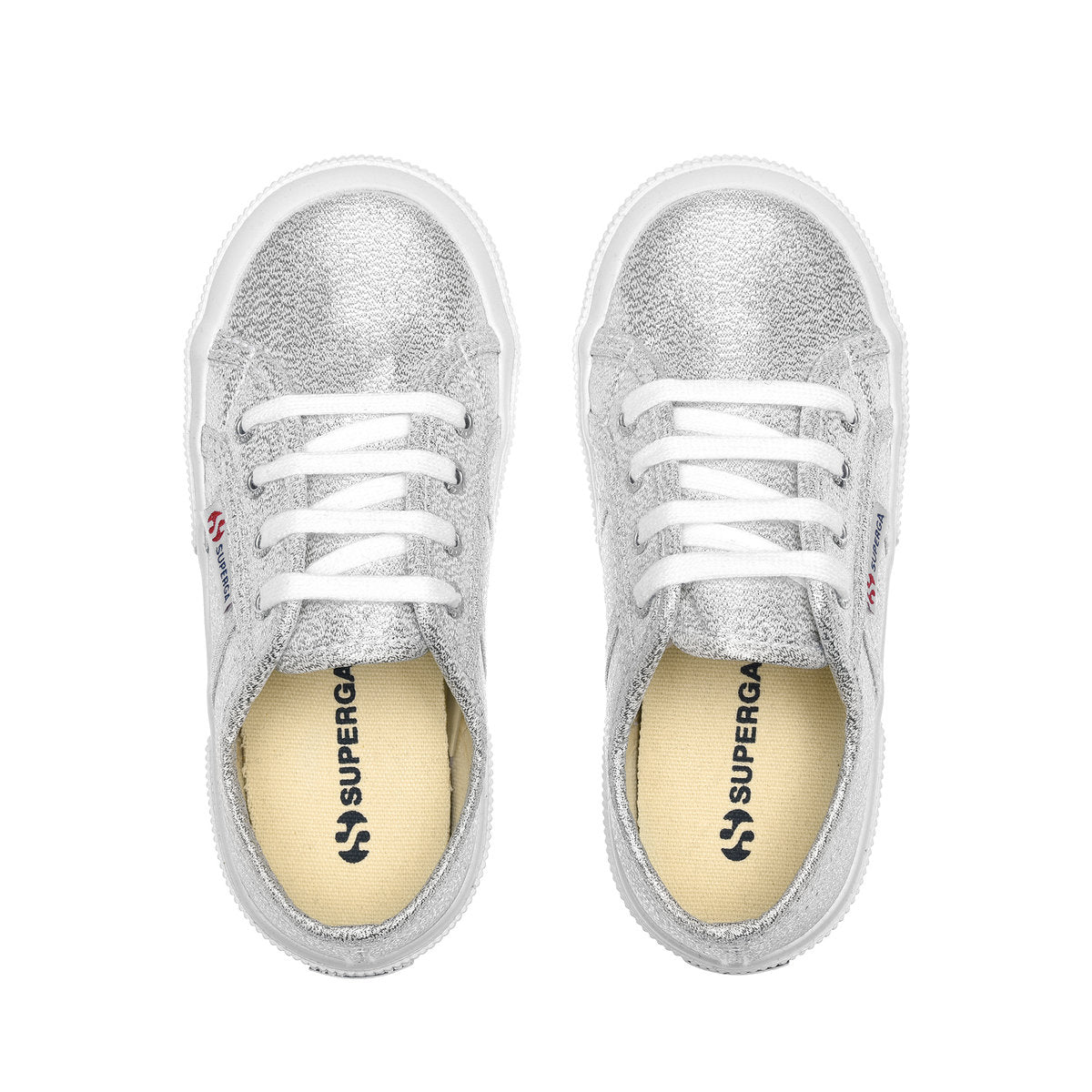 Grey Silver - Lifestyle - Superga Childrens-Kids 2750 Lamew Lace Up Trainers