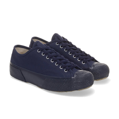 Navy - Front - Superga Unisex Adult 2434 Bk Sateen Trainers