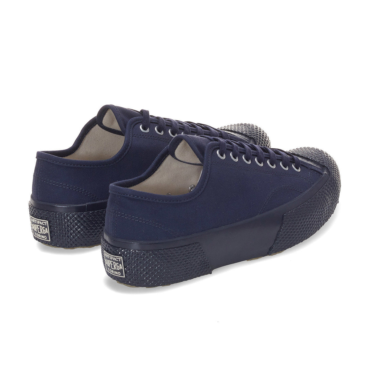 Navy - Back - Superga Unisex Adult 2434 Bk Sateen Trainers