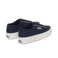 Navy-Avorio - Back - Superga Womens-Ladies 2740 Lace Up Platforms