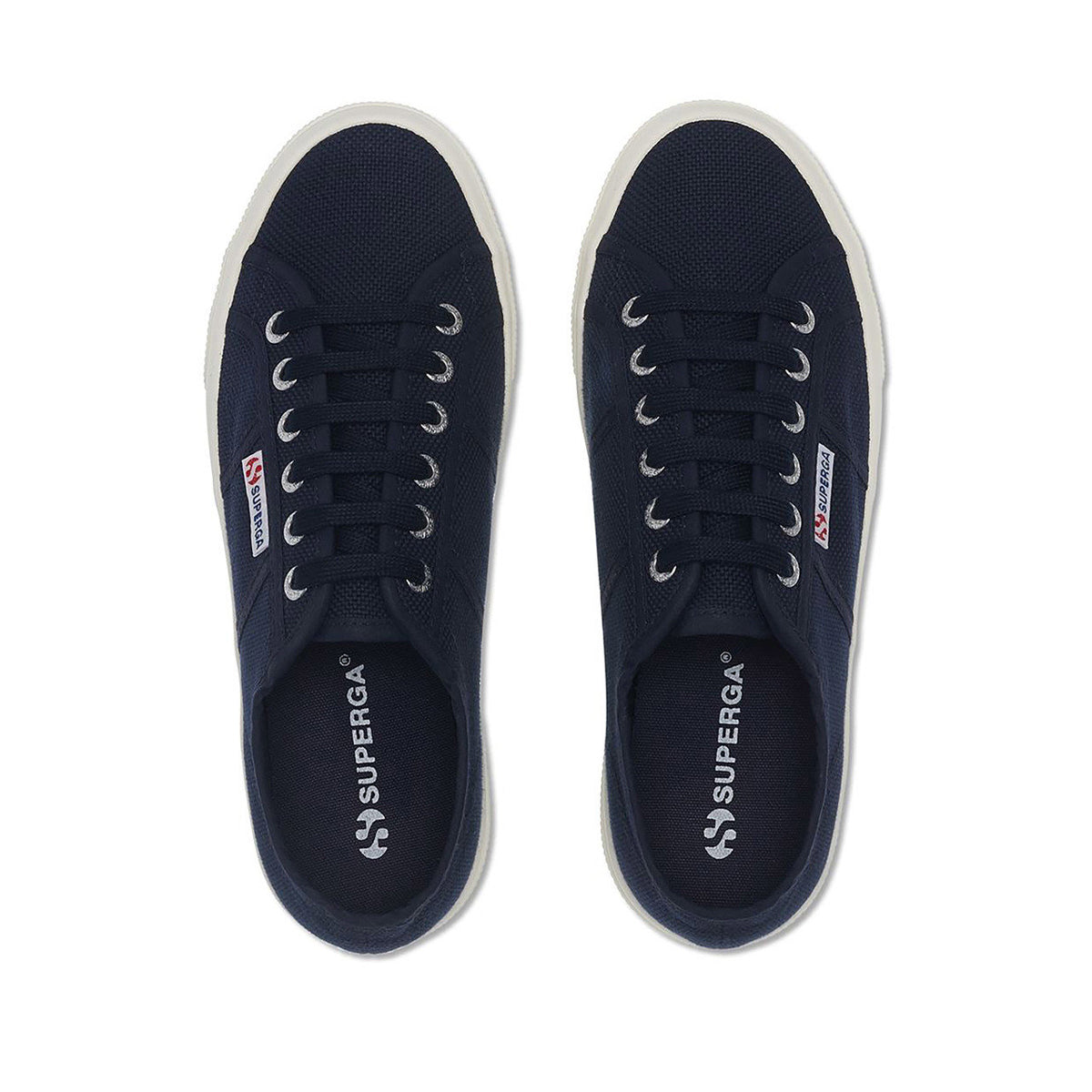 Navy-Avorio - Lifestyle - Superga Womens-Ladies 2740 Lace Up Platforms