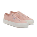 Pink Blush-Avorio - Front - Superga Womens-Ladies 2740 Lace Up Platforms