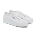 White - Front - Superga Womens-Ladies 2740 Lace Up Platforms