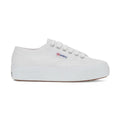 White - Side - Superga Womens-Ladies 2740 Lace Up Platforms