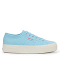 Crystal Azul-Avorio - Front - Superga Womens-Ladies 2740 Lace Up Platforms