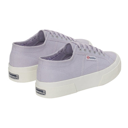 Light Violet-Avorio - Side - Superga Womens-Ladies 2740 Lace Up Platforms