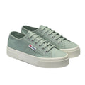 Grey Flint-Avorio - Back - Superga Womens-Ladies 2740 Lace Up Platforms