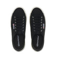Black - Side - Superga Womens-Ladies 2740 Lace Up Platforms