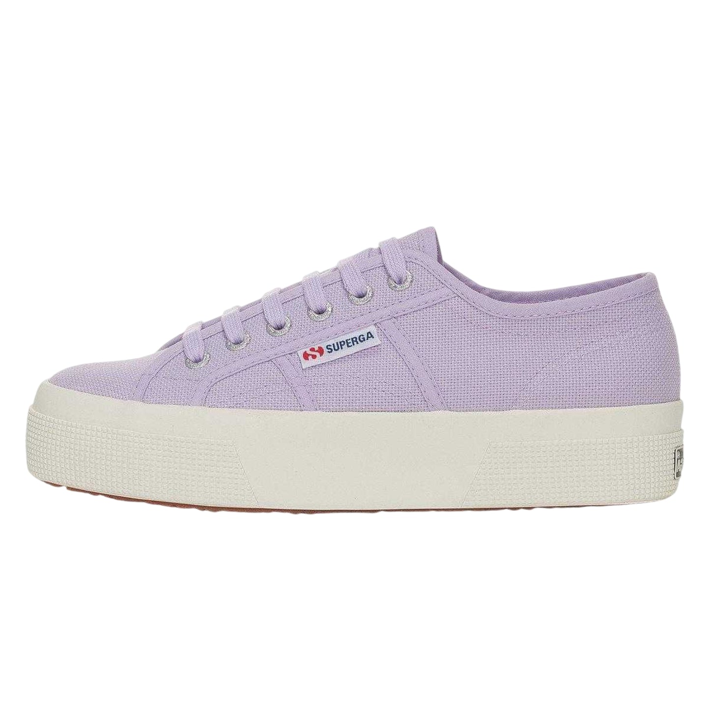 Violet Lilla-Avorio - Back - Superga Womens-Ladies 2740 Lace Up Platforms