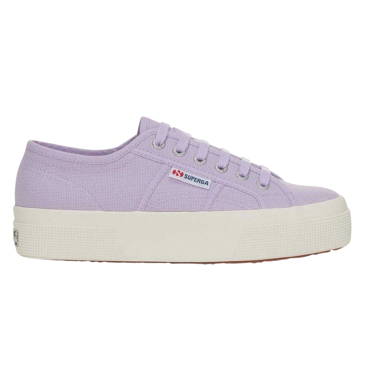 Violet Lilla-Avorio - Side - Superga Womens-Ladies 2740 Lace Up Platforms