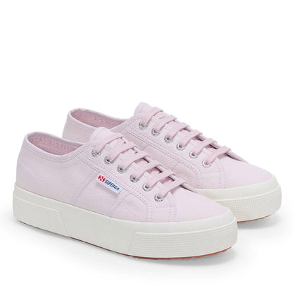 Violet-Avorio - Front - Superga Womens-Ladies 2740 Lace Up Platforms