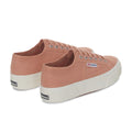 Dusty Rose-Avorio - Back - Superga Womens-Ladies 2740 Lace Up Platforms