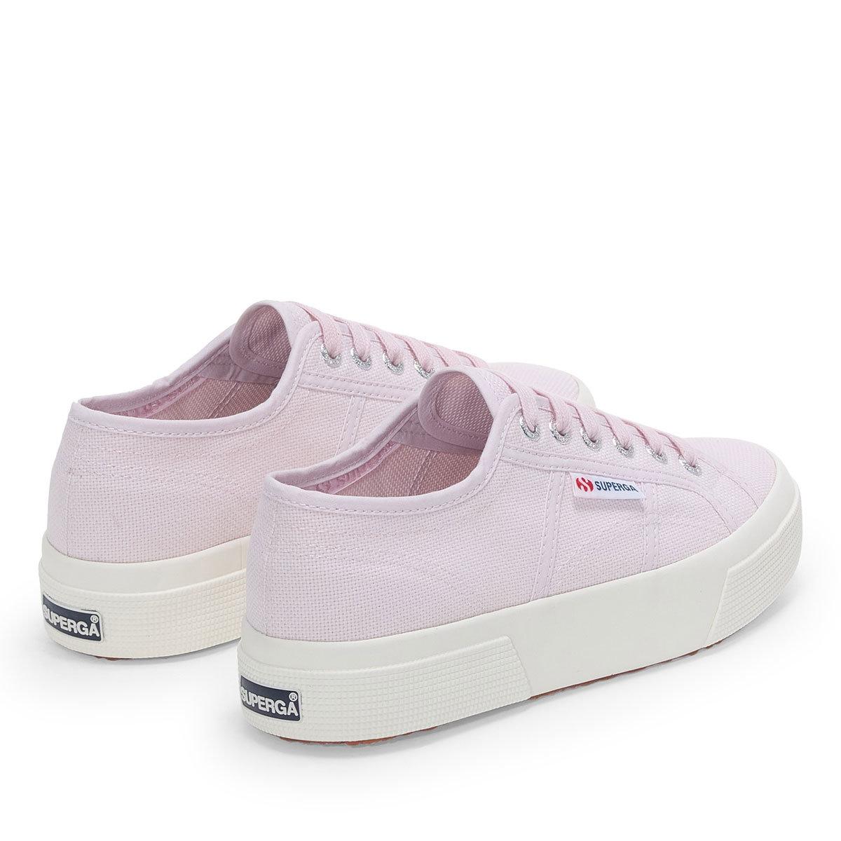 Violet-Avorio - Back - Superga Womens-Ladies 2740 Lace Up Platforms