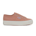 Dusty Rose-Avorio - Side - Superga Womens-Ladies 2740 Lace Up Platforms