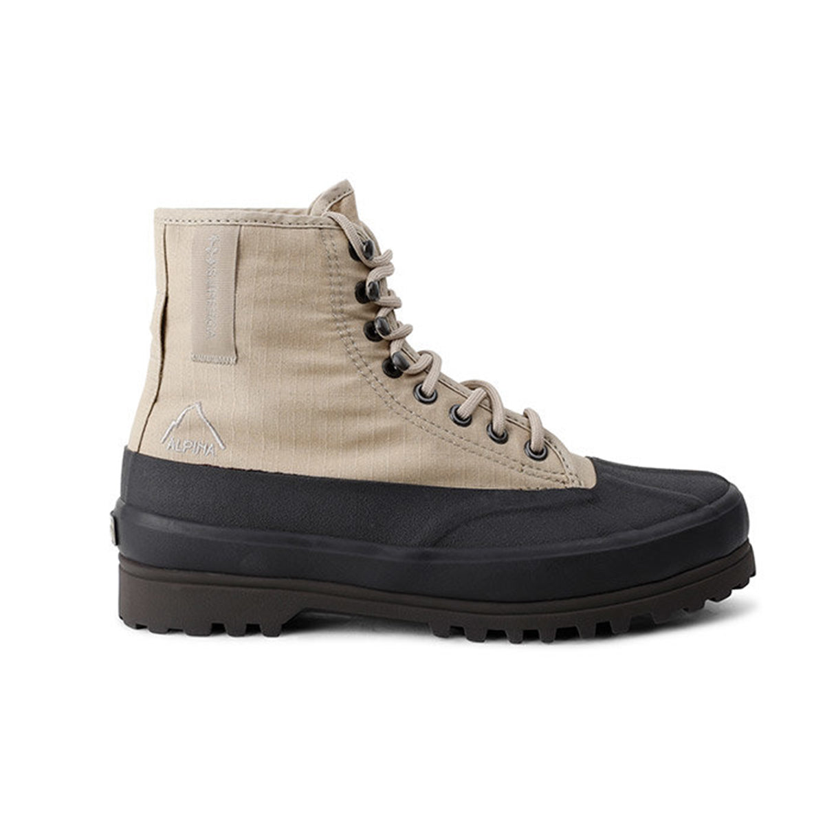Fossil Grey-Bristol Black - Side - Superga Unisex Adult 2481 Alpina Ripstop High Tops