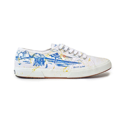 White - Side - Superga Unisex Adult Capri Nights 2750 Cotu Classic Daniel Cordas Trainers