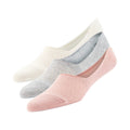 Pink-Grey-White - Front - Superga Womens-Ladies No Show Socks (Pack of 3)