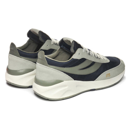 Agate Grey-Safari Green-Dark Blue Grey - Back - Superga Unisex Adult 4089 TS Suede Slim Trainers