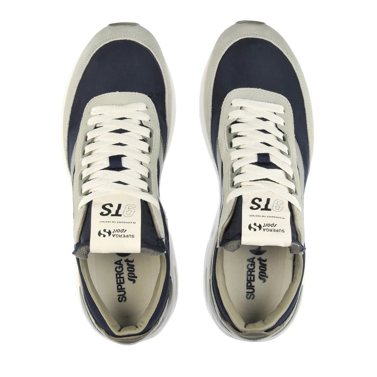 Agate Grey-Safari Green-Dark Blue Grey - Side - Superga Unisex Adult 4089 TS Suede Slim Trainers