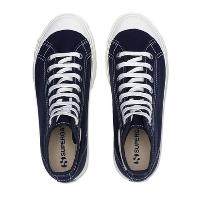 Dark Blue Grey-Avorio - Side - Superga Unisex Adult 3192 Campionato Basket High Tops