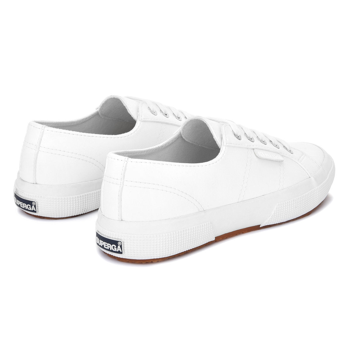 White - Back - Superga Unisex Adult 2750 Corn-Based Leather Trainers