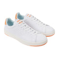 White-Melon Orange-Azure Ice - Back - Superga Unisex Adult 4833 Lendl Leather Trainers