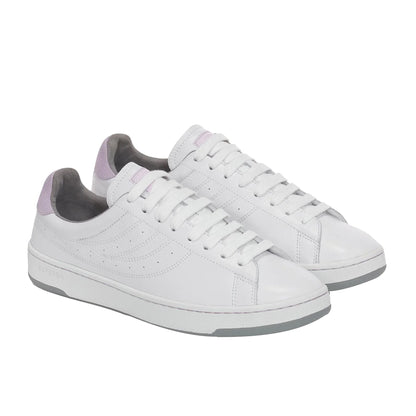White-Violet Lilla-Medium Grey - Back - Superga Unisex Adult 4833 Lendl Leather Trainers