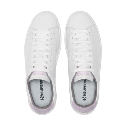 White-Violet Lilla-Medium Grey - Lifestyle - Superga Unisex Adult 4833 Lendl Leather Trainers