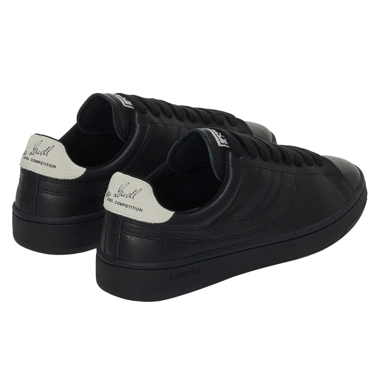 Black-White Avorio - Side - Superga Unisex Adult 4833 Lendl Leather Trainers