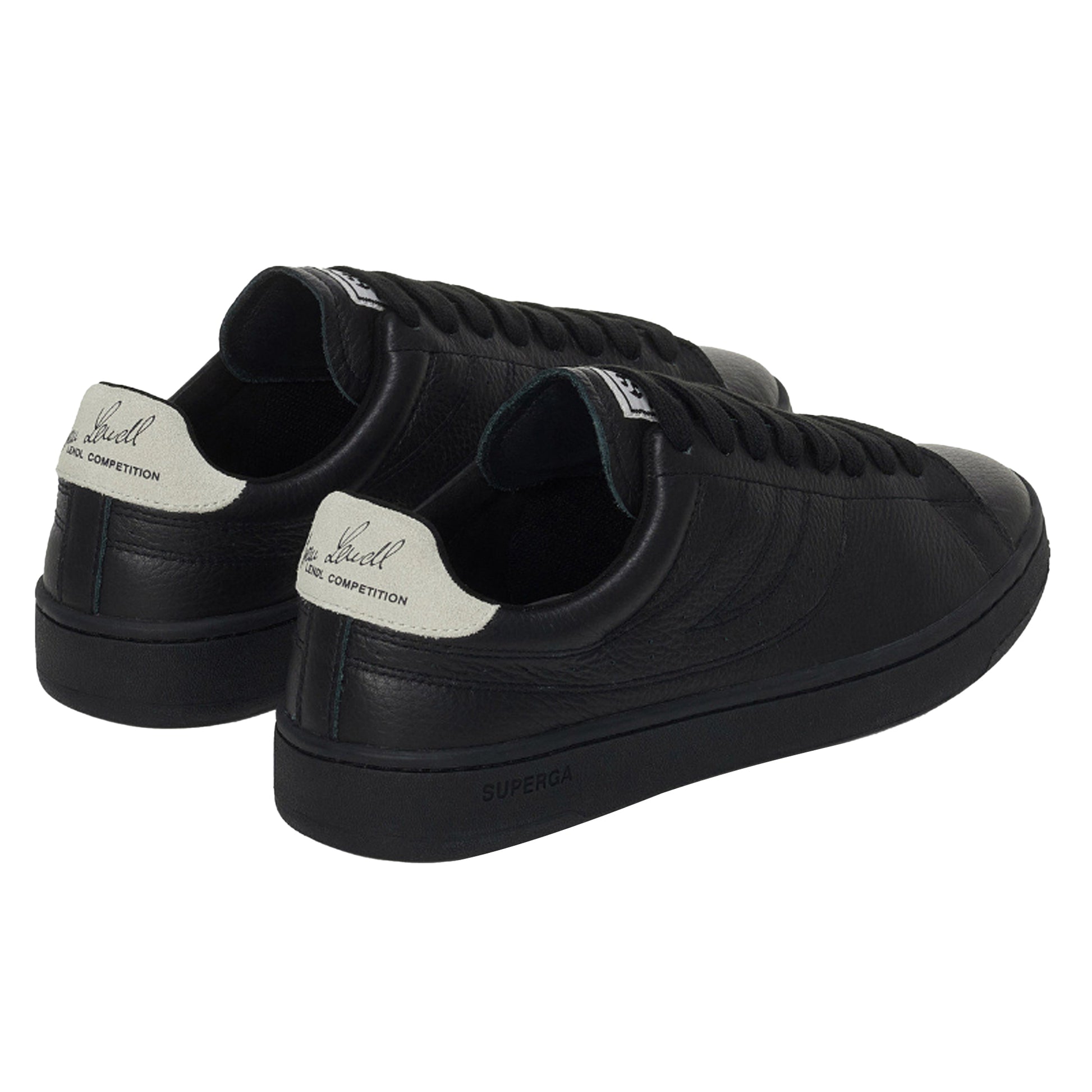 Black-White Avorio - Side - Superga Unisex Adult 4833 Lendl Leather Trainers