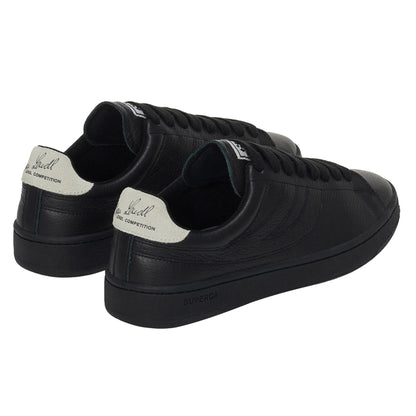 Black-White Avorio - Side - Superga Unisex Adult 4833 Lendl Leather Trainers