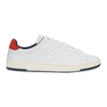 White-Navy-Red - Front - Superga Unisex Adult 4833 Lendl Leather Trainers