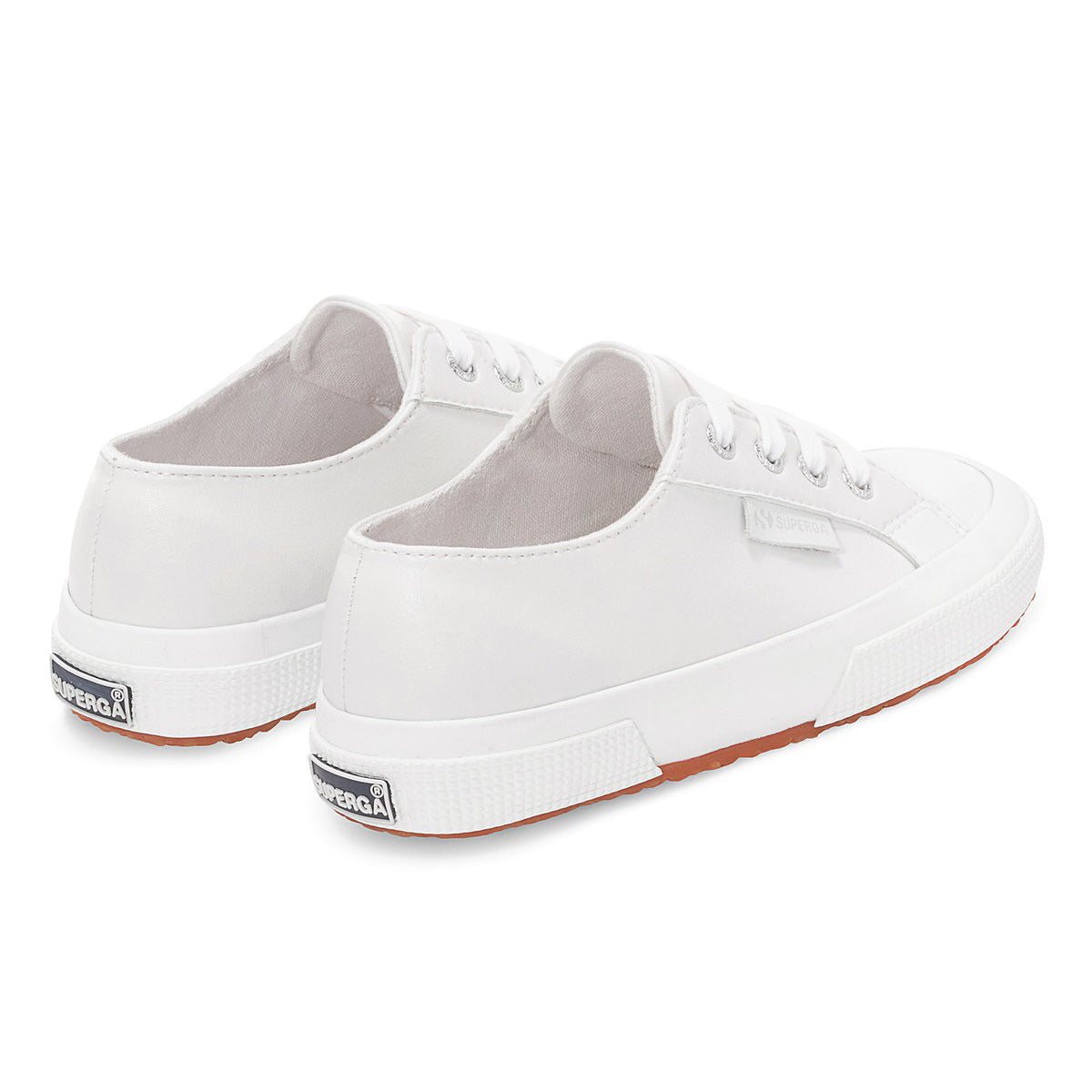 White - Back - Superga Childrens-Kids 2750 Vegan Leather Trainers