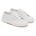 White - Front - Superga Childrens-Kids 2750 Vegan Leather Trainers