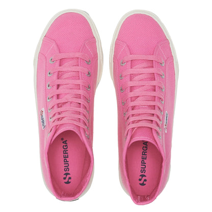 Fuchsia Pink-Avorio - Lifestyle - Superga Womens-Ladies 2708 Lace Up High Tops