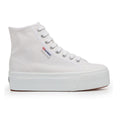 White - Side - Superga Womens-Ladies 2708 Lace Up High Tops