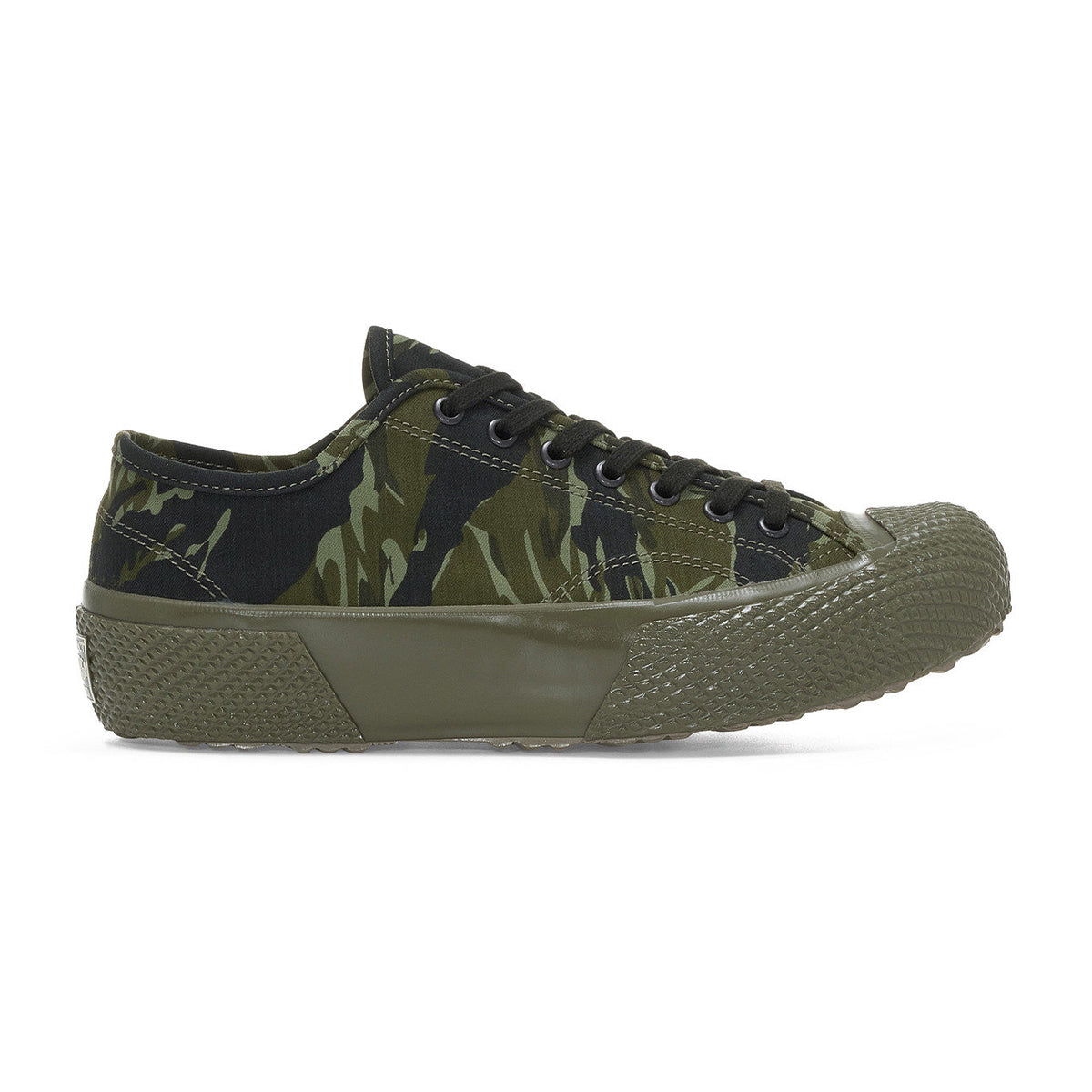 Green-Black - Side - Superga Unisex Adult 2434 Tiger Camo Trainers