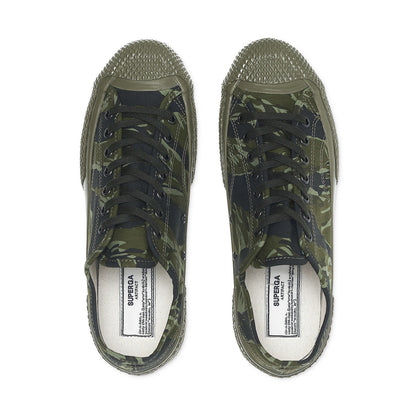 Green-Black - Lifestyle - Superga Unisex Adult 2434 Tiger Camo Trainers