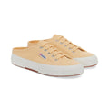 Light Yellow-Avorio - Front - Superga Womens-Ladies 2402 Mule Lace Up Low Heel Trainers