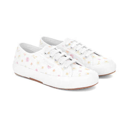 White-Multicoloured - Front - Superga Womens-Ladies 2750 Trainers