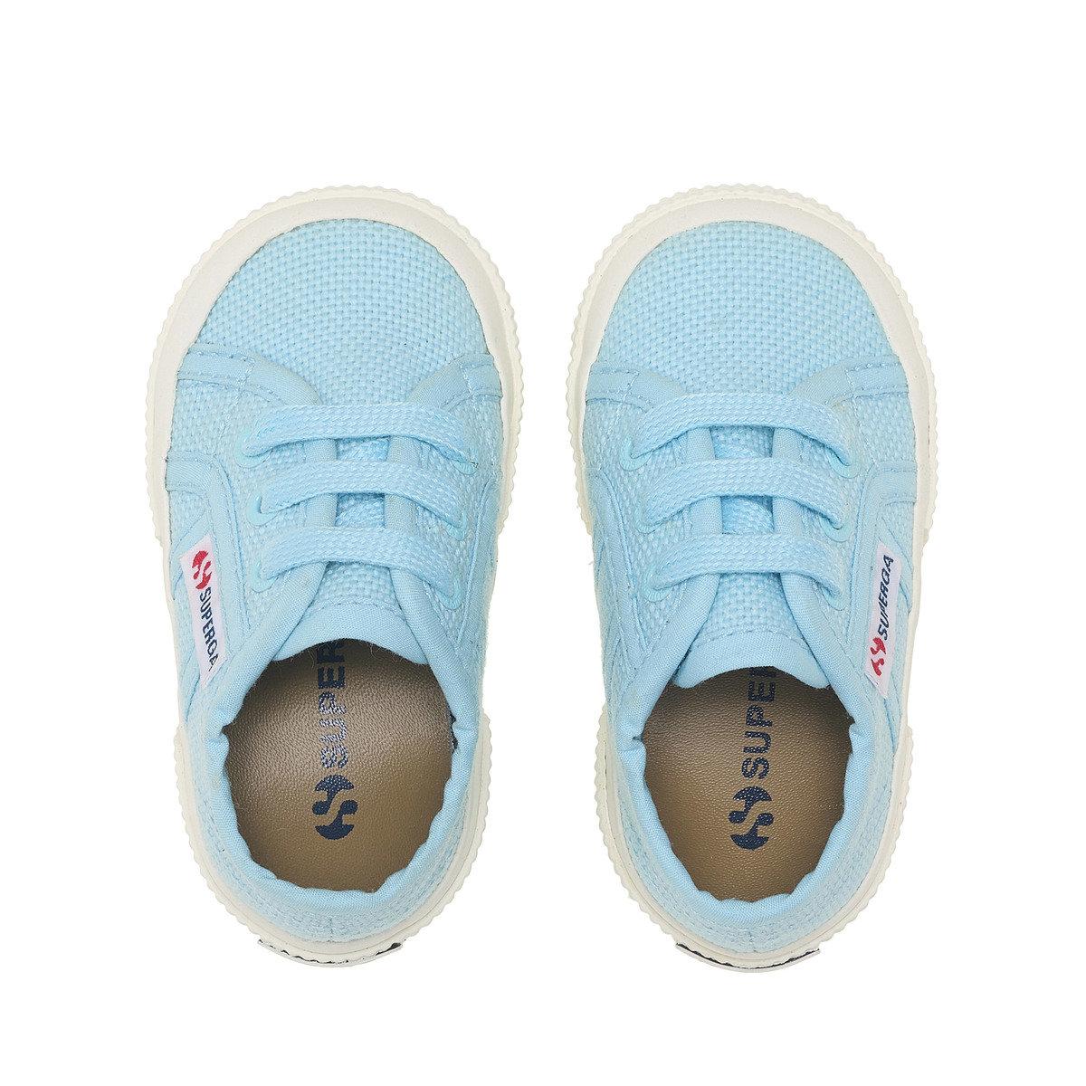 Crystal Azul-Avorio - Side - Superga Baby 2750 Bebj Classic Trainers