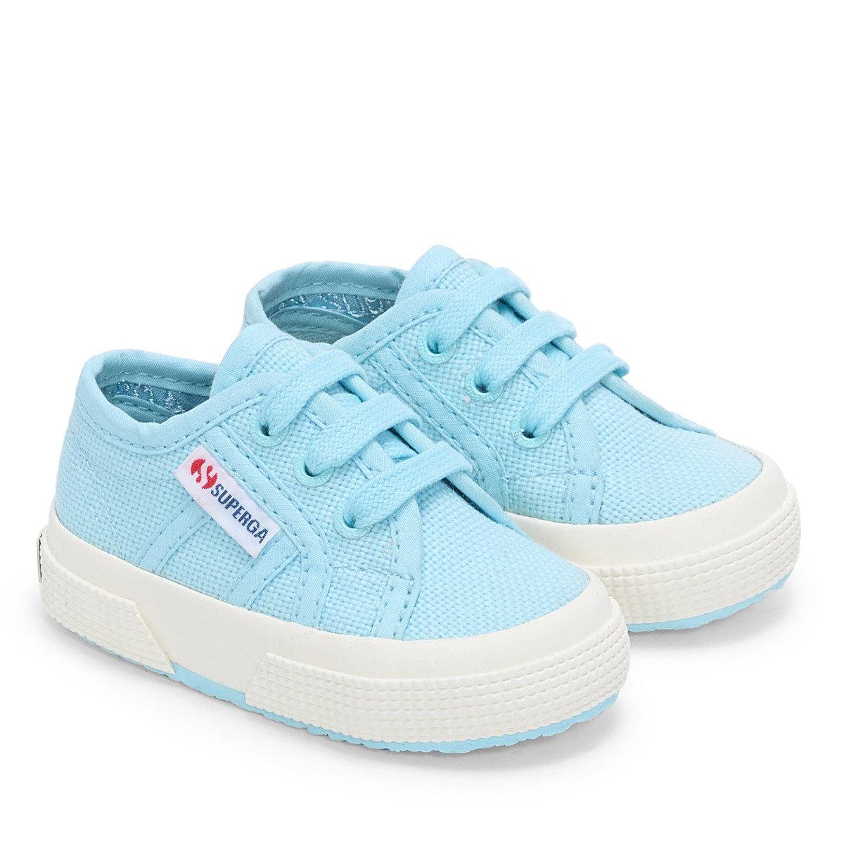 Crystal Azul-Avorio - Front - Superga Baby 2750 Bebj Classic Trainers